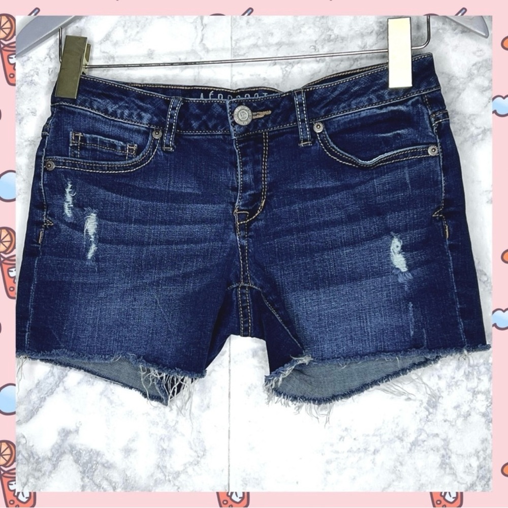 Aeropostale Y2K Distressed Frayed Hem Jean Shorts Women’s Size 2